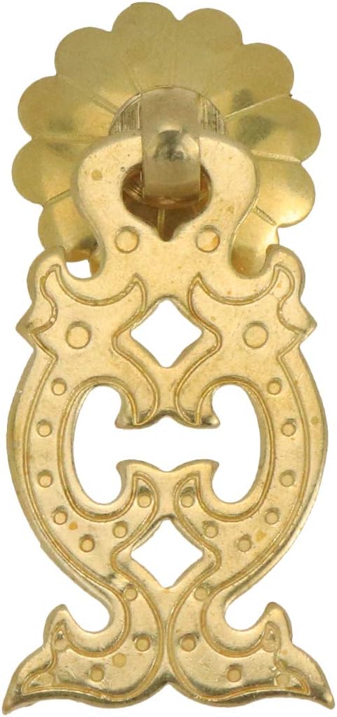 Quluxe 4 Pcs Fish Shaped Box Brass Hardware Pulls, Brass Drawer Pulls Antique Cabinet Knobs with Mounting Screws- Gold