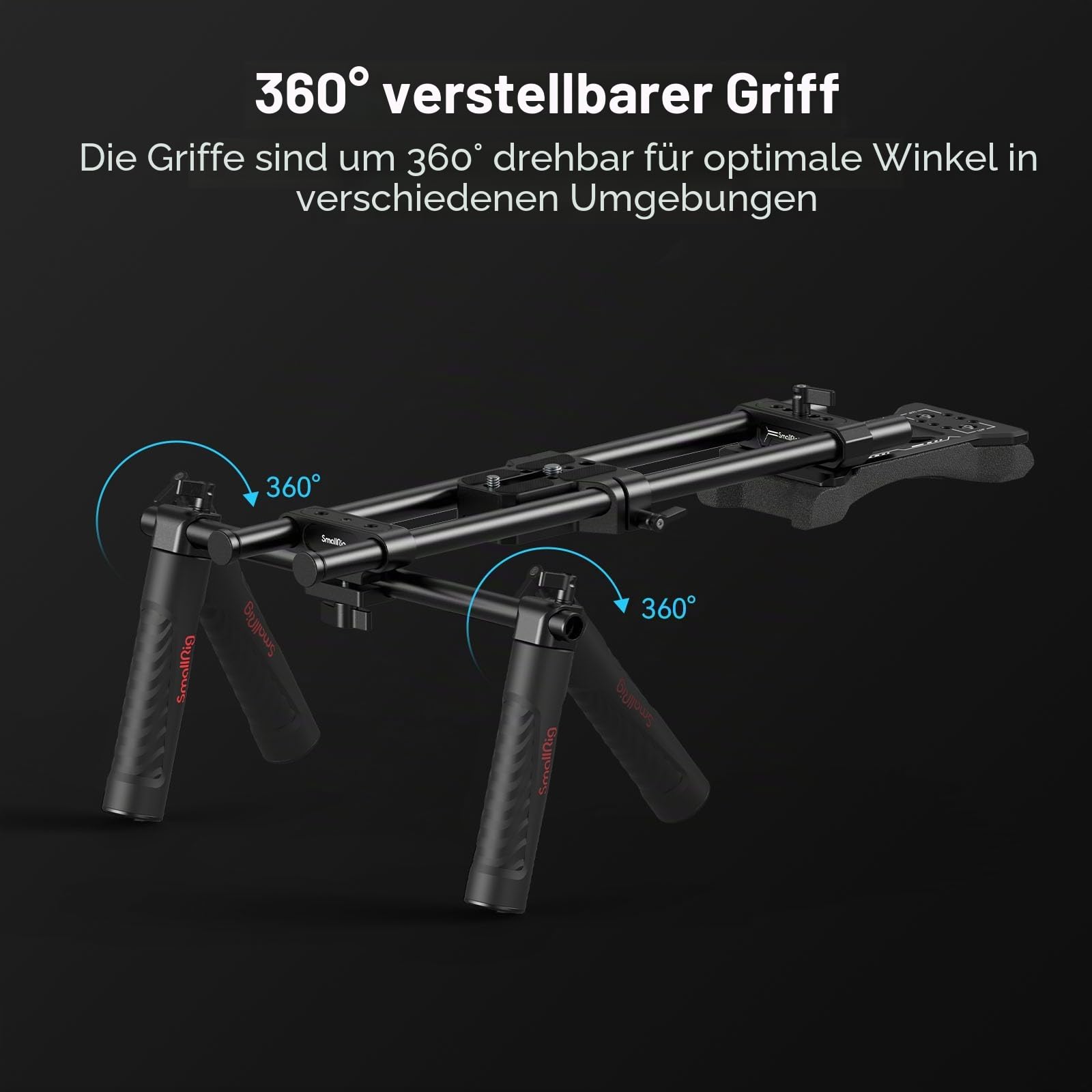 SMALLRIG Camera Shoulder Rig Basic Schulterset für DSLRs und spiegellose Kamera-Rig, Schulter-Rig mit Universal-Grundplatte - 2896C