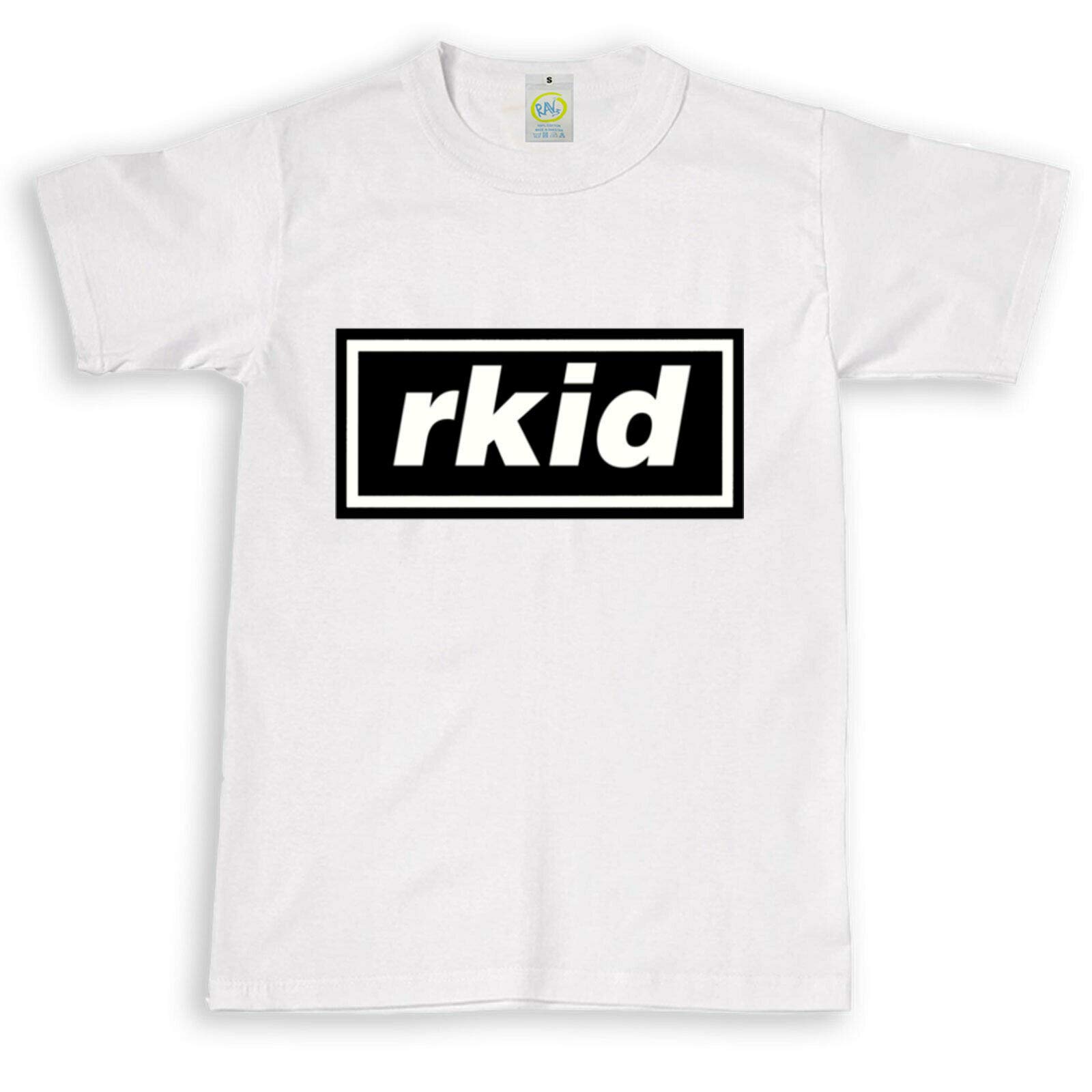 Quality Cotton Rkid T-Shirt Inspired by Liam Gallagher Mens Noel Our r Kid White