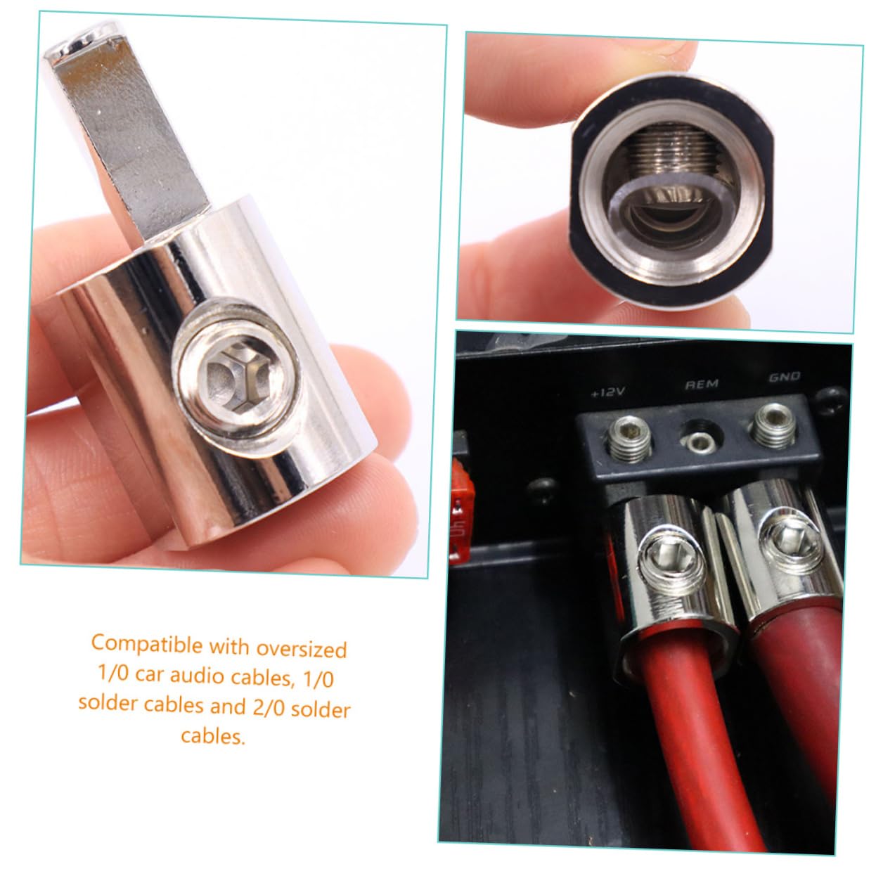 Gatuida 5pairs Gauge to Gauge Reducer for Car Audio Audio Accessories Ground Wire Reducer Kit