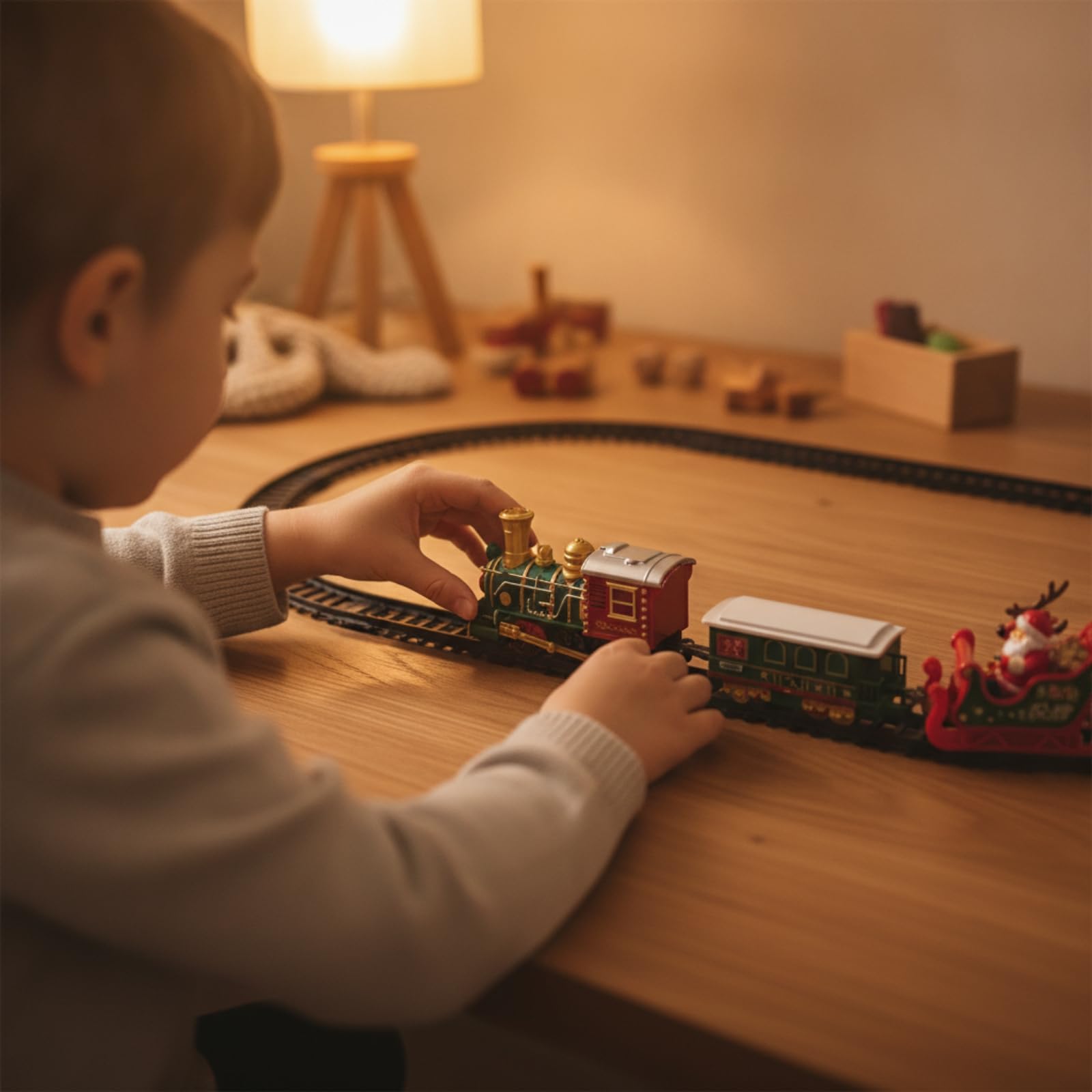 Qianly Ferrovia Gioclo Interattivo Trenino con e per Bambini da 4 a 6 Anni, Area Giochi