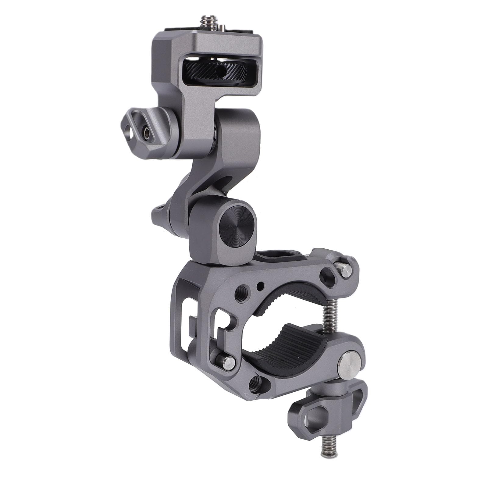 Sxhlseller Mocowanie Kamery Akcji do Kierownicy Motocykla 18-39mm | Podkładka Silikonowa Antypoślizgowa, Obrót 360°, Stop Aluminium CNC, Wspiera do 3 Kg, do Użycia z Kijem Rowerowym lub