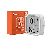 SONOFF SNZB-02D Mini sensore di temperatura e umidità ZigBee, termometro igrometro per interni, display LCD, compatibile con Alexa, Google Home