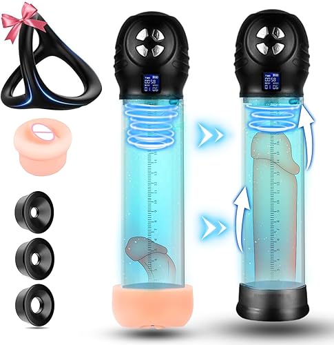 Enhancement Growth Vacuum Pumps, Electric Increase Size Training Device Automatic Pumps Strength Air Suction Silicone Pocket Extend Enlarger PLR72