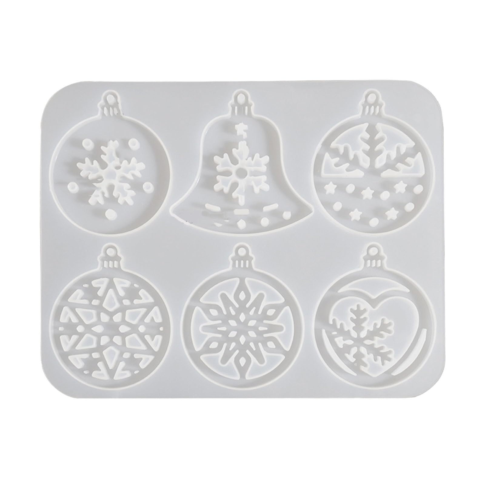 Msioytog Celebratory Ice Toll Charm Elastomer Cast Set for Artisanal Christmas Garnishes Permanent Food Grade Crafting Tool Snowflake Toll Charm Set
