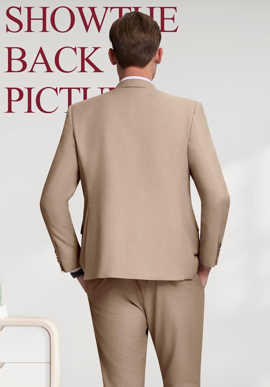 Double Breasted Suit Men Slim Fit 2 Pieces Suit Blazer Pants Formal 2 Button Tuxedo Jacket for Wedding Business Prom - Image 4