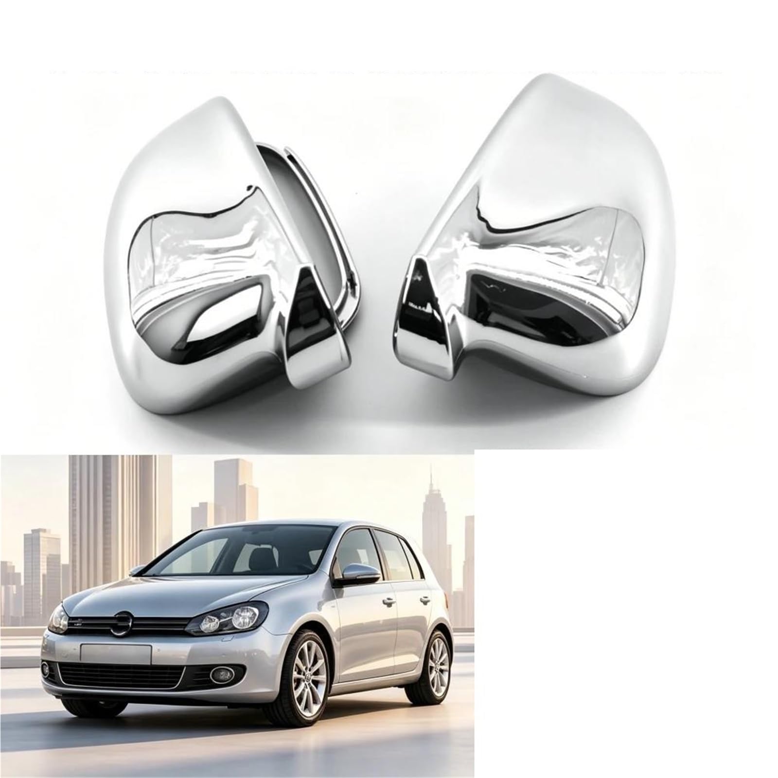 Calotta Specchietto per Golf 5 per Jetta 2006-2010 Sinistra Destra Car Rear View Ala Copertura dello Specchio Caps di Ricambio 1K0857537 1K0857538 Calotta Rétrovisore