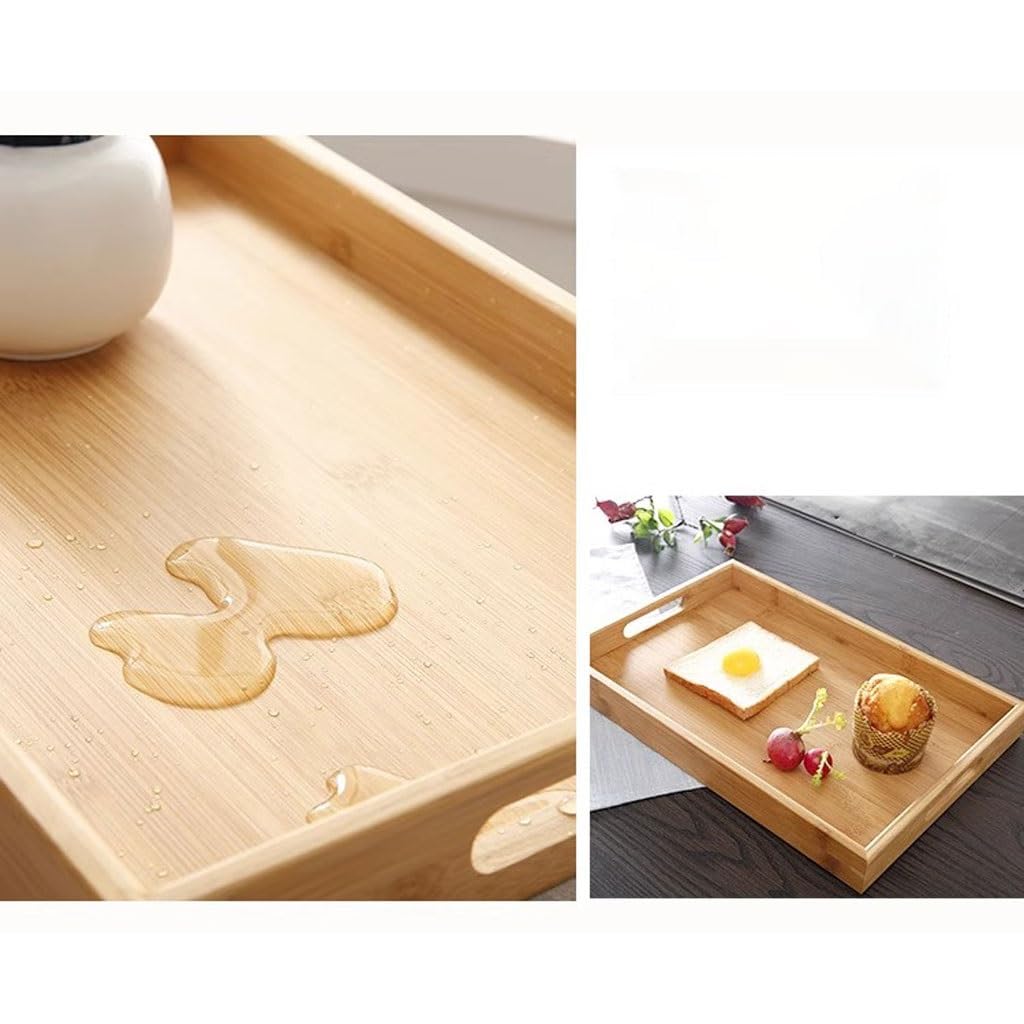 Bandeja para Exteriores, Bandeja para Mesa De Centro, Bandeja para Té, Juego De Té, Platillo Grande, Bandeja para Mesa De Té, Bandeja Rectangular De Madera Maciza P,C