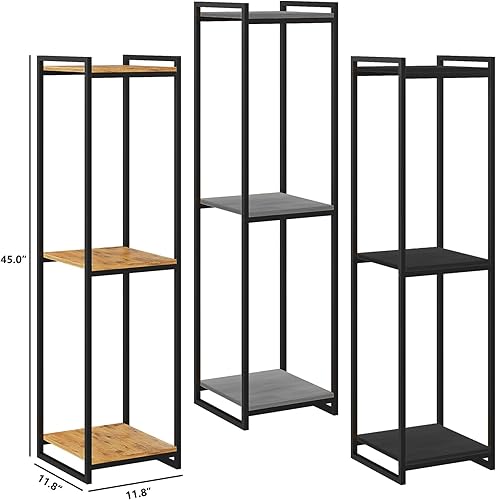 Miniatura 2 de Soporte para plantas de 3 niveles para interiores, estante moderno de 45 pulgadas de alto, organizador de macetas de esquina para sala de estar