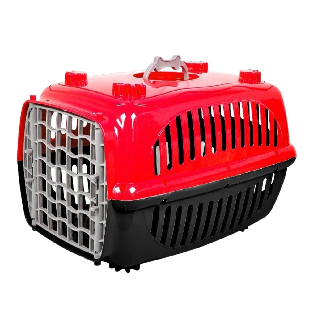 Caixa de Transporte para Cachorros e Gatos N.2 Vermelho, Transporte Pet My Pet