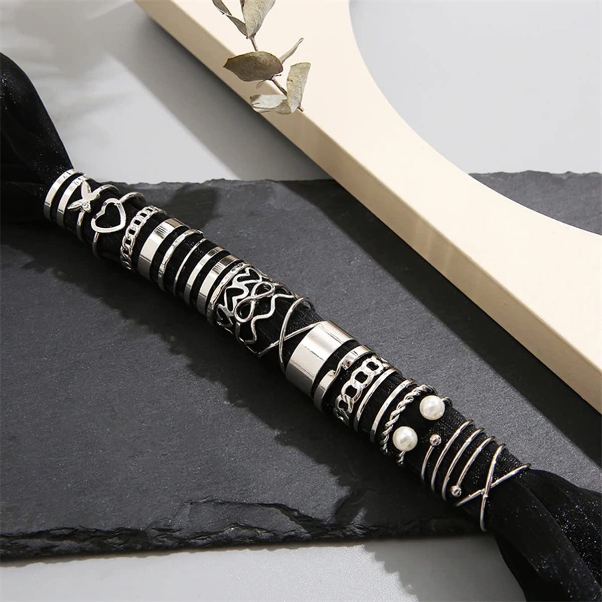 Contemporary Stackable Rings Set of 22