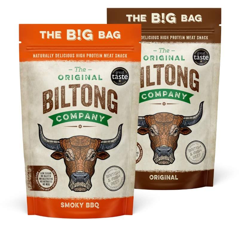 500g Biltong Combo. Original & Smoky BBQ. High Protein Healthy Snack. Made from British & Irish Beef. (1 x 250g Original & 1 x 250g Smoky BBQ = 500g)