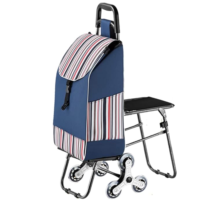 Buy FOTEE Grocery Utility Shopping Cart, Folding TriWheels Shopping