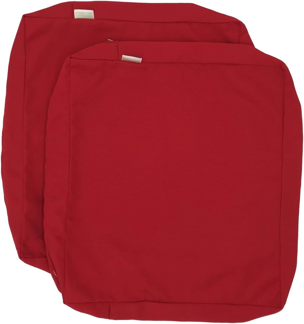 CozyLounge Lava Red Outdoor Water Repellent Patio Chair Cushion Seat Pillow COVERS ONLY (25"x25"x5" (2 Covers))