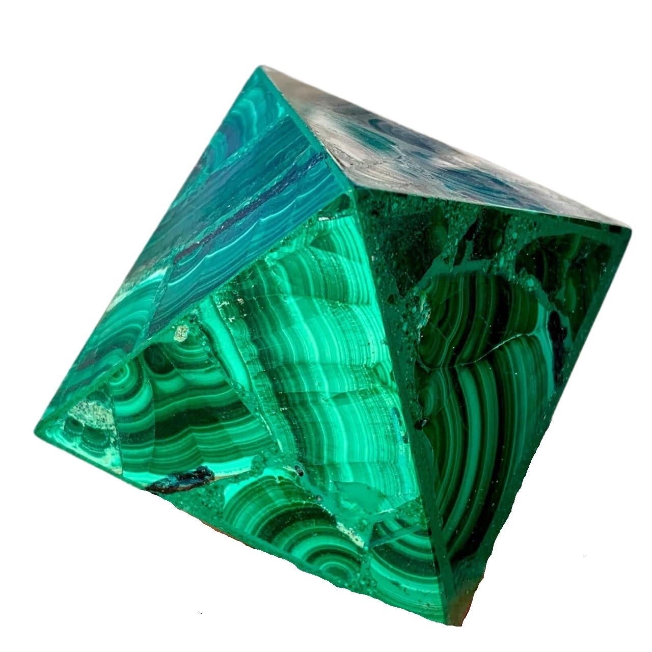 AARTERZZA 1pc 5-6cm Malachite Pyramid Crystal Quartz Gemstone Gift Divination
