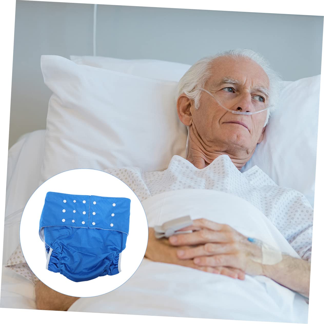 HEALEEP Adult Diapers 2 Pack Men's Leakproof Diaper Pants Comfortable Breathable