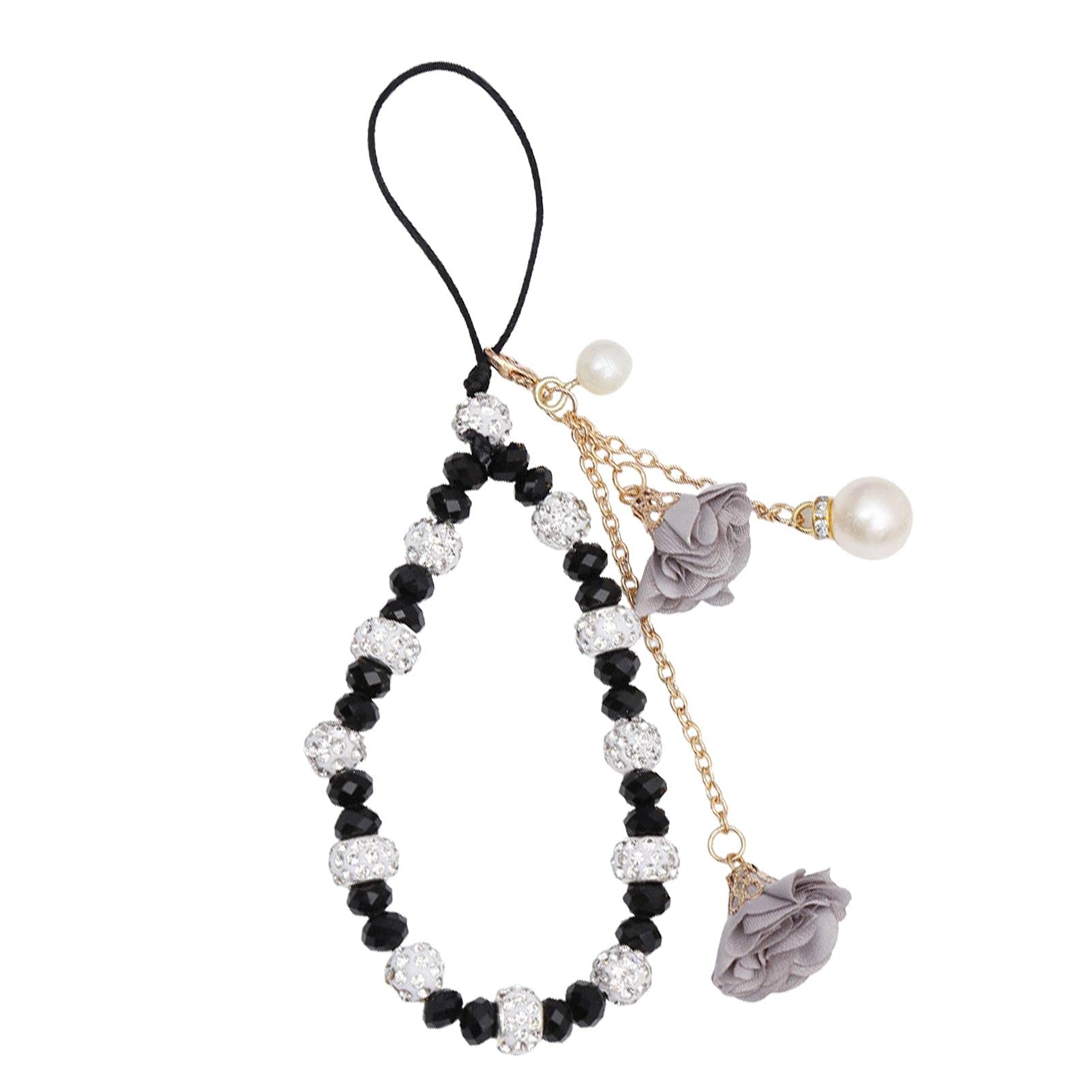 JSTHHTT 4 stuks telefoon bedels, parel mobiele telefoon bedels, kralen telefoon armband riem, schattige telefoon charme, telefoon ketting mobiele telefoon polsbandjes of telefoon sleutelhanger tas