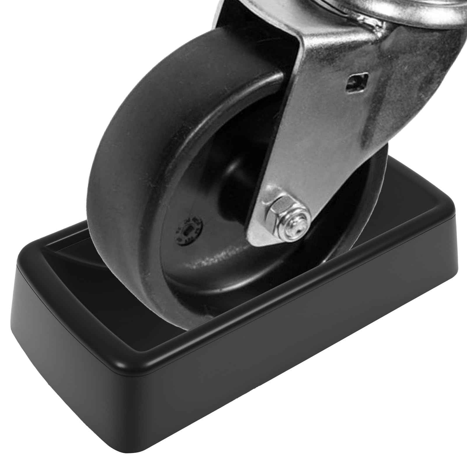 Zhjiutak Black Jack Wheel Chock Heavy Duty Reinforced Rubber Jack Caster Wheel Dock For Travel Trailers And All Trailer Tires Wheeldock Tire Chock Blocks Unbreakable Rubber Stabilizer Dock(Large Size,)