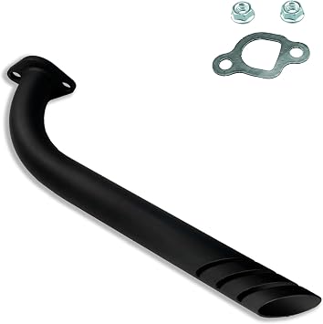 JMCHstore Header Exhuast Pipe Kit For Coleman CT200U BT200X KT196, Predator 212 Baja MB200 Doodlebug Mini Bike, Axis M200 212CC, Hisun 196cc Monster mega moto Engine, Go Kart Black