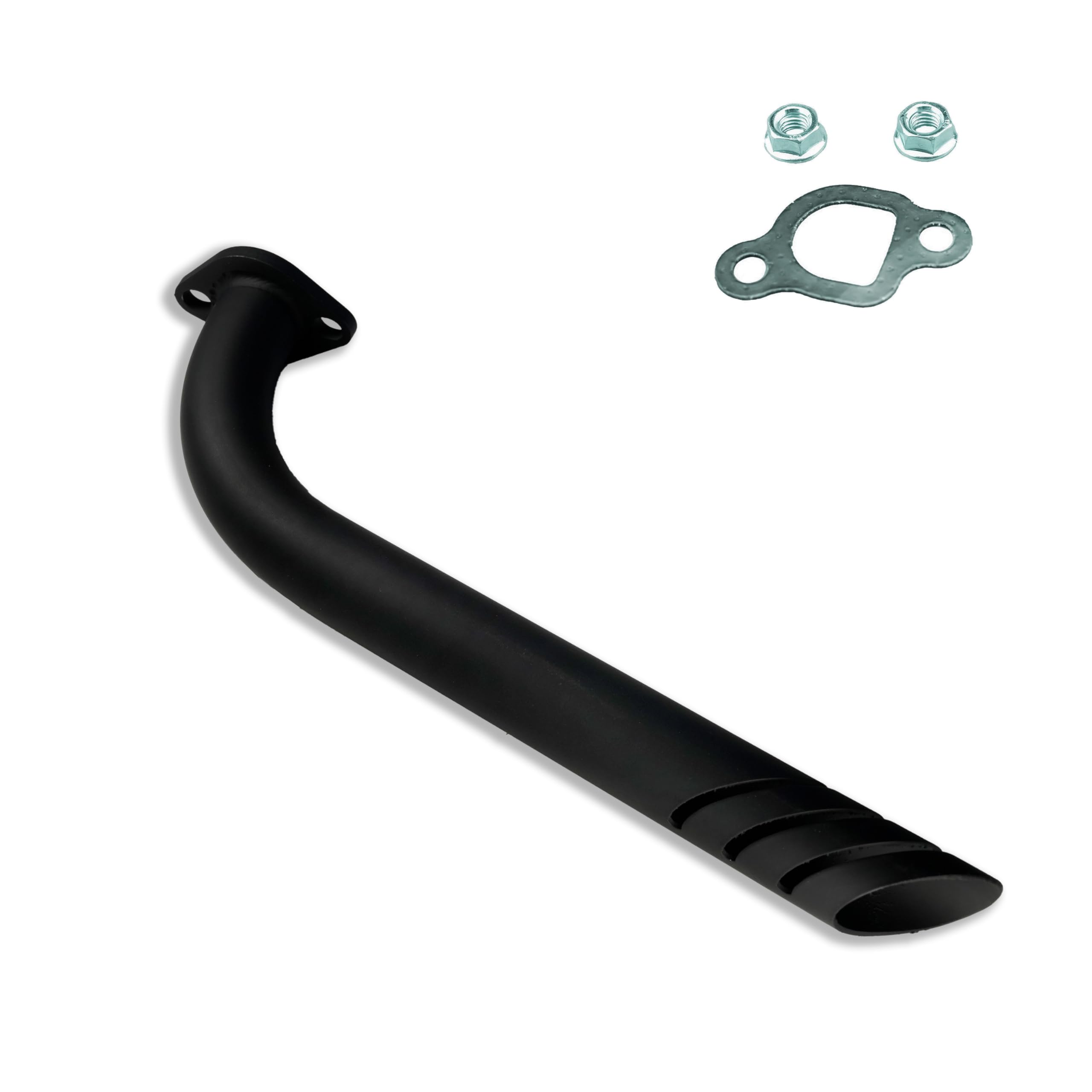 JMCHstore Header Exhuast Pipe Kit For Coleman CT200U BT200X KT196, Predator 212 Baja MB200 Doodlebug Mini Bike, Axis M200 212CC, Hisun 196cc Monster mega moto Engine, Go Kart (Black)