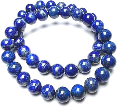 Amazon | [STONEBIKA] 天然 ラピスラズリ 9mm ブレスレット1本