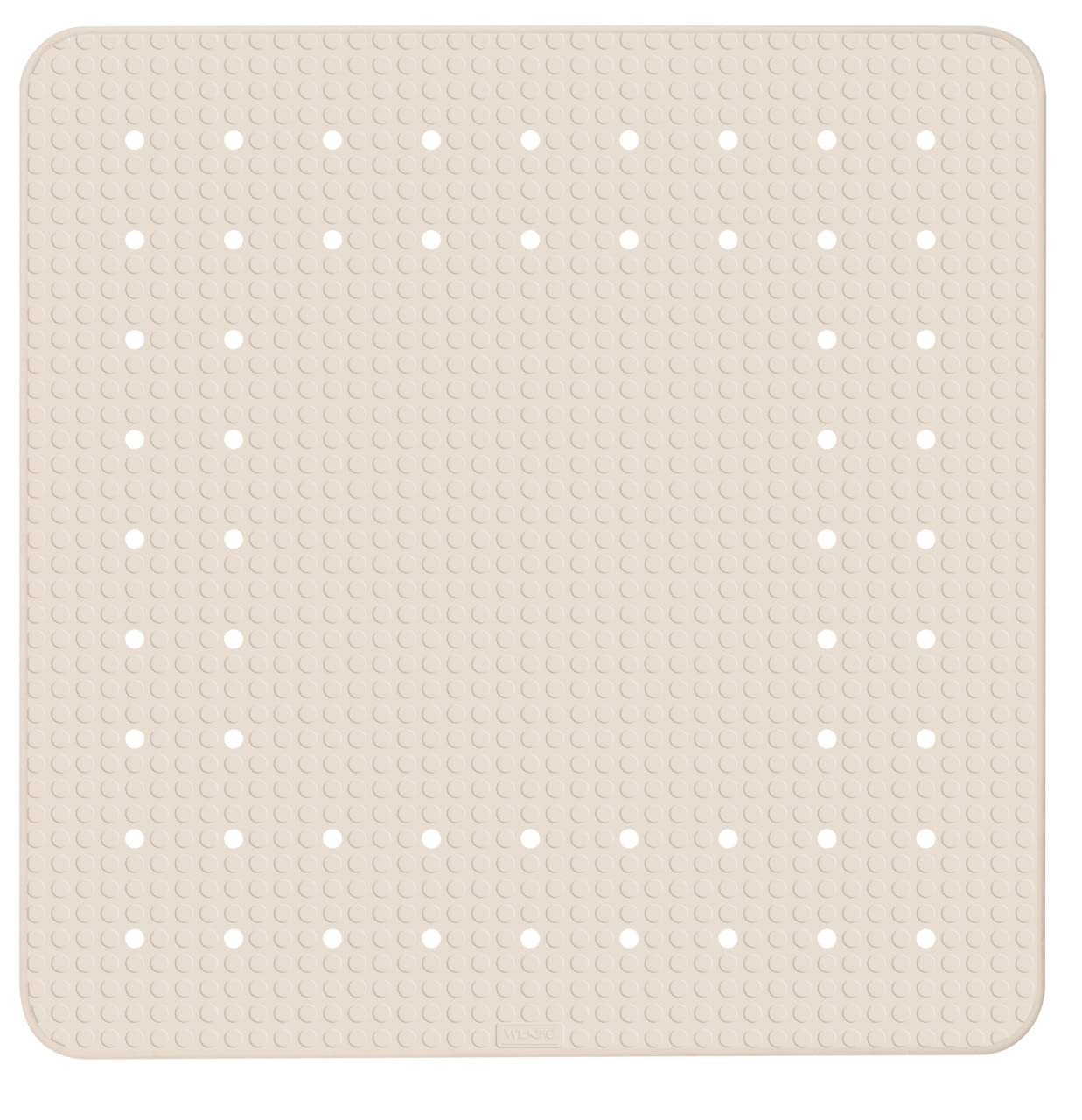 WENKO Alfombra de baño Mirasol beige 54 x 54 cm alfombra para ducha antideslizante con ventosas Beige