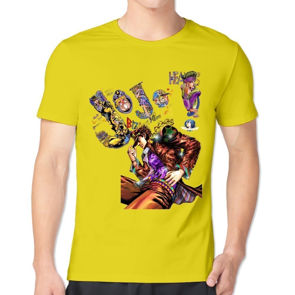 TWSY Men's JoJo's Bizarre Adventure T-Shirt,100% Organic Cotton (XXXX-Large)