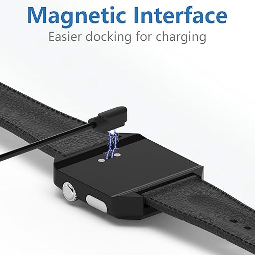 Miniatura 5 de Cargador de reloj inteligente magnético de 2 pines para Wyze Tozo Da Fit Cable de carga USB para Letsfit Willful YAMAY VeryFitPro SW023 ID205L SW021