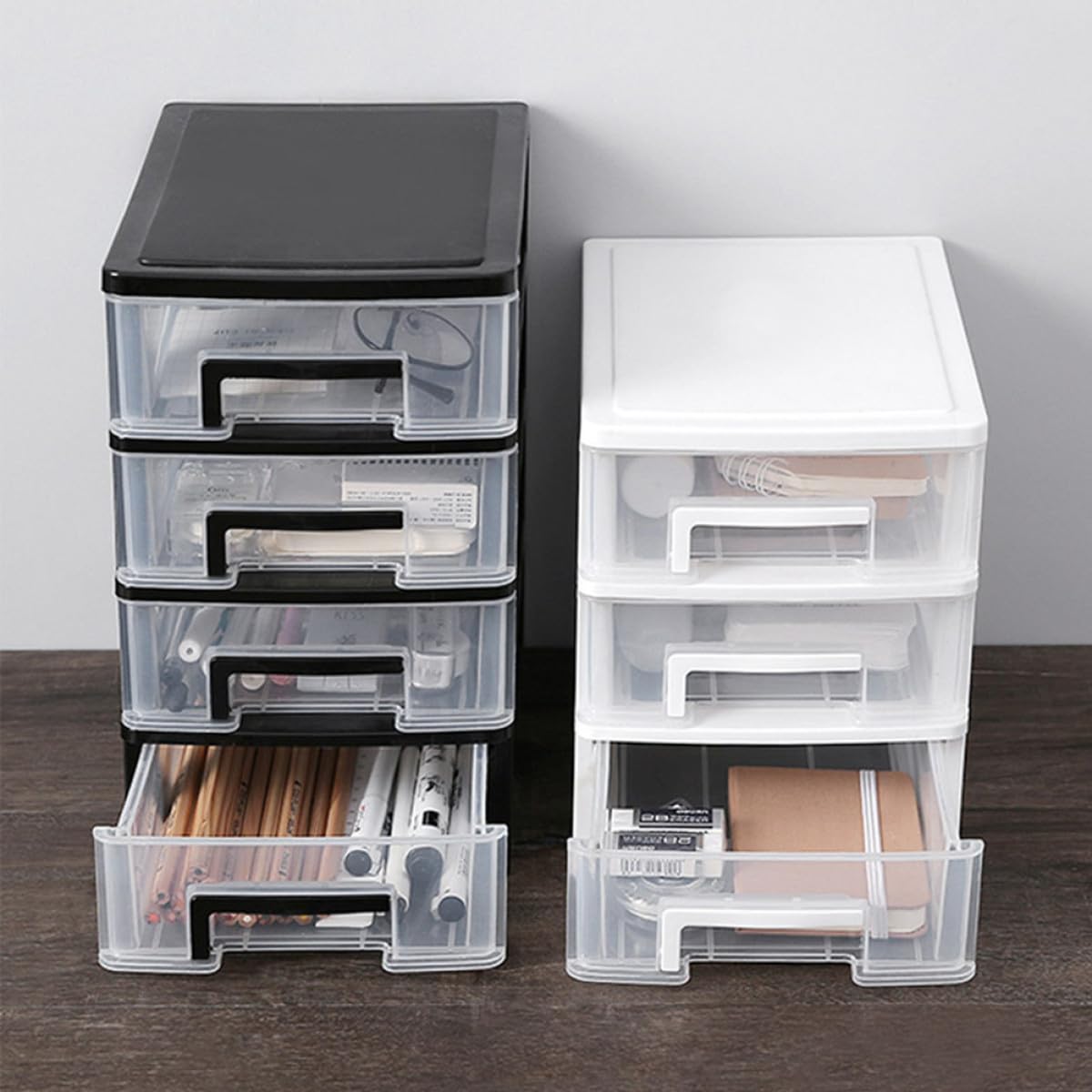 OSALADI Schulanfang Deko Kunststoffbox mit Dreischichtiger Schublade Leichter Tragbarer Aufbewahrungsbox aus Kunststoff für Büro und Arbeitszimmer