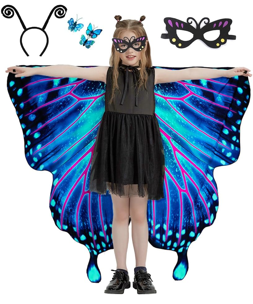 Disfraz completo alas de mariposa para niñas