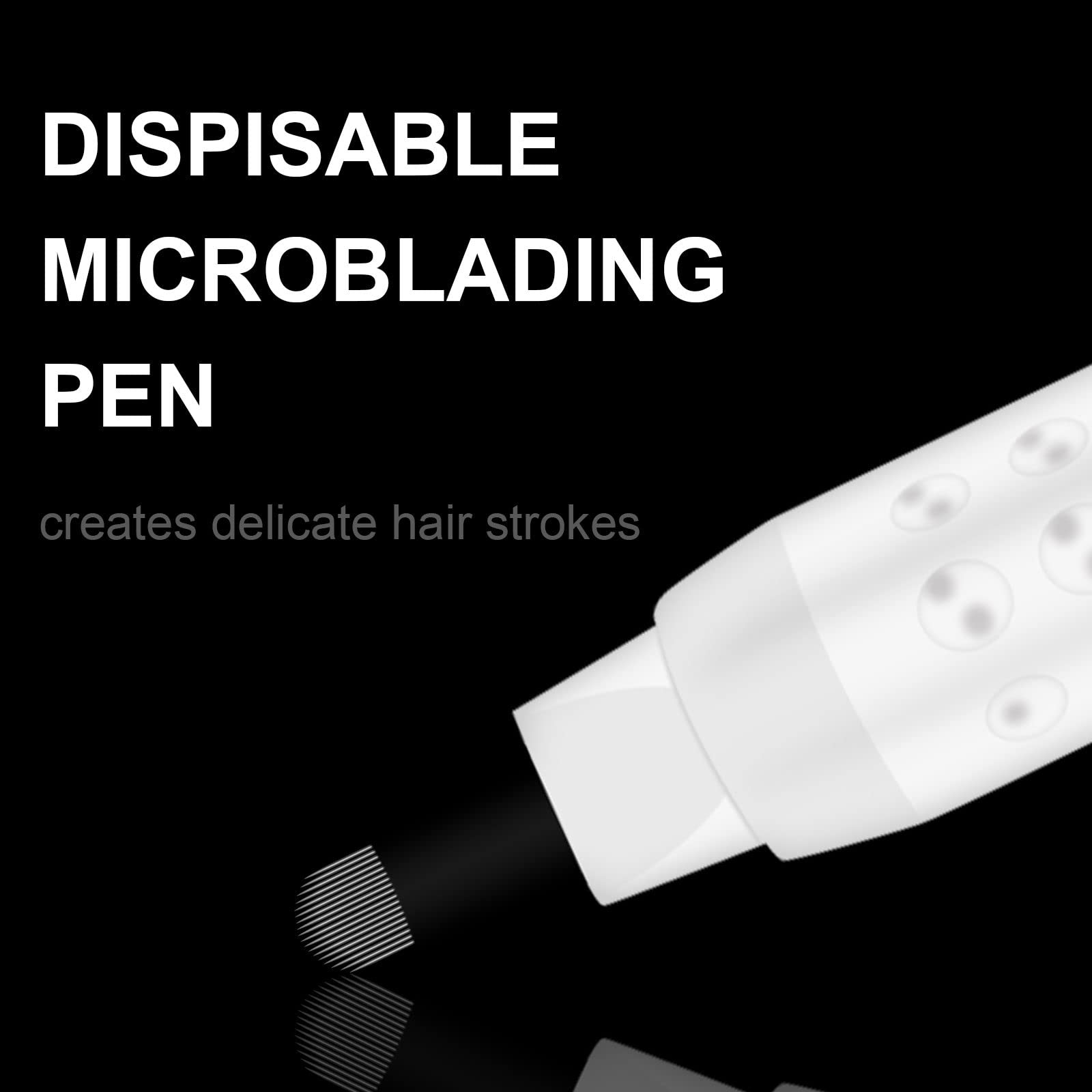 10 Tebori Desechable Microblading 18u 0.18 mm Las Agujas Clásicas se Suministran con un Anillo (U18-0.18mm)