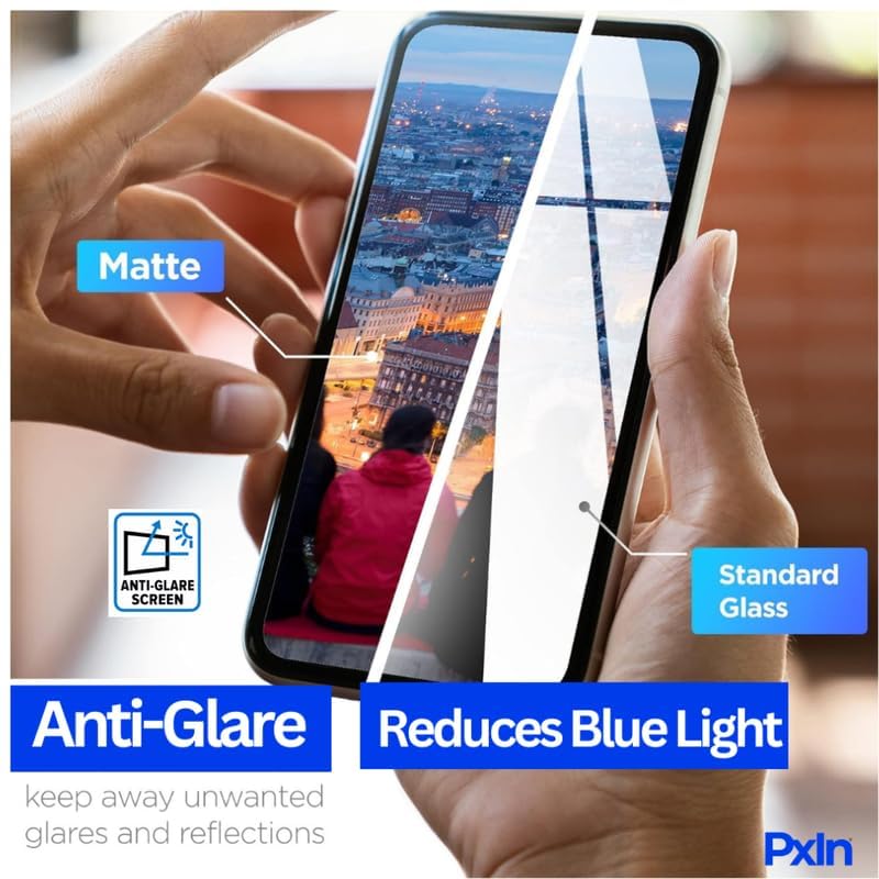 Image of Pxin Mobile Anti Bluelight and Anti Glare Screen Guard compatible with LAVA Iris 88S