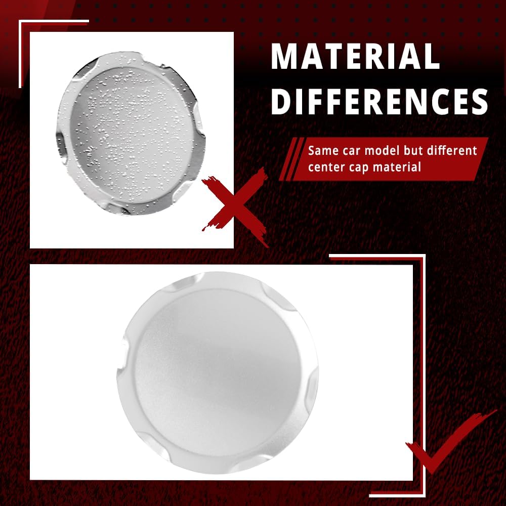 RTrhinotuning 6.6 in Wheel Center Caps Compatible with Terrain 17" 6 Spok Silver Wheel 2010-2017 OD: 6.57"(167 mm) ID: 5.91"(150 mm) 4 PCS Silver Hub Caps