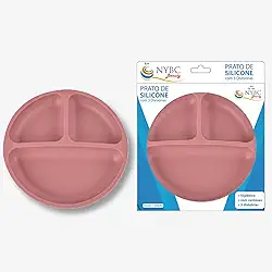 Prato De Silicone Com Ventosa E 3 Divisórias Nybc Beauty