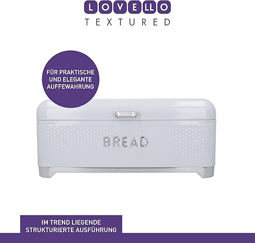 Miniatura 3 de KitchenCraft LOVELLO LOVBBWHT - Panera texturizada (16.5 x 8.7 x 7.1 in), color blanco