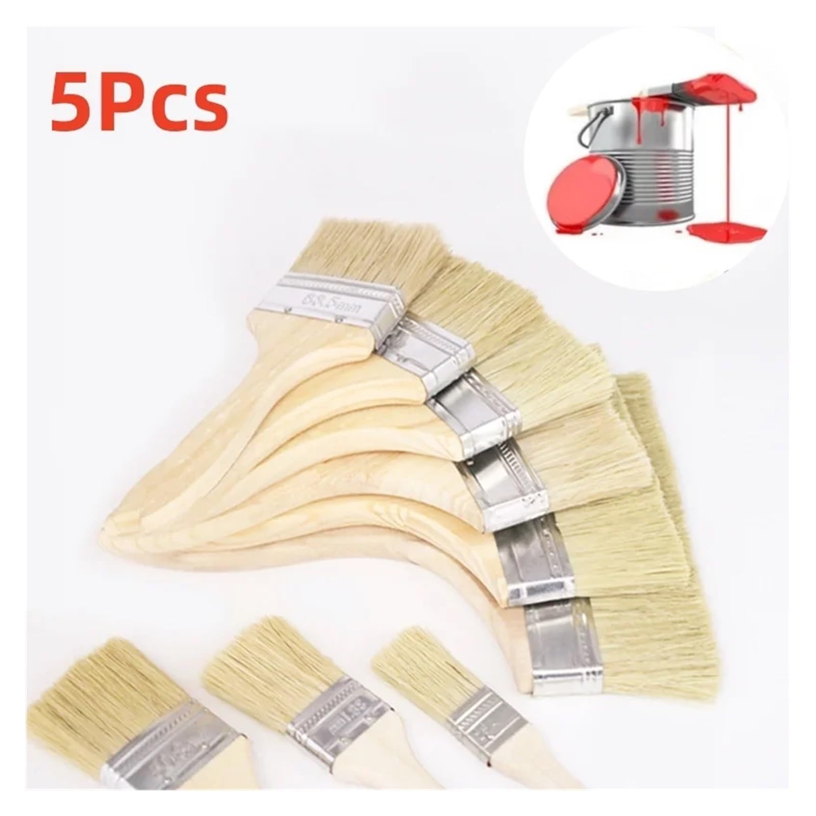 Acrylfarbe Pinsel for Wand- und Möbelanstrich Acrylfarben-Sets mit Pinseln(B-3 inch)