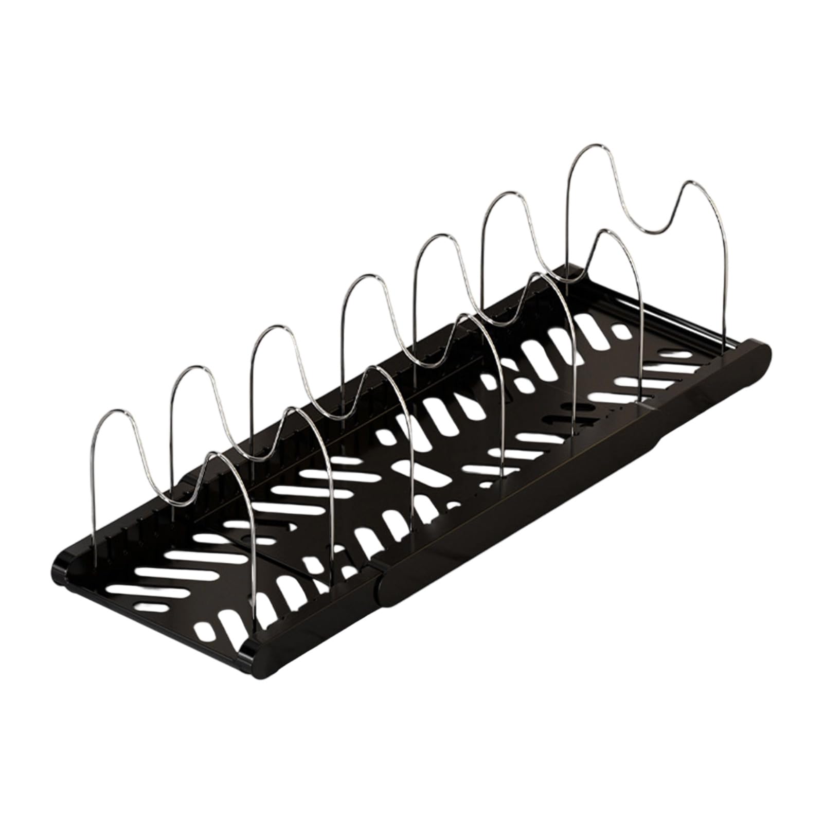 Qusinfc Multipurpose Kitchen Cookware Rack for Under Cabinets Expandable Storage Solution for Pots Pans and Baking Trays Space Saving Cabinet Cookware Rack