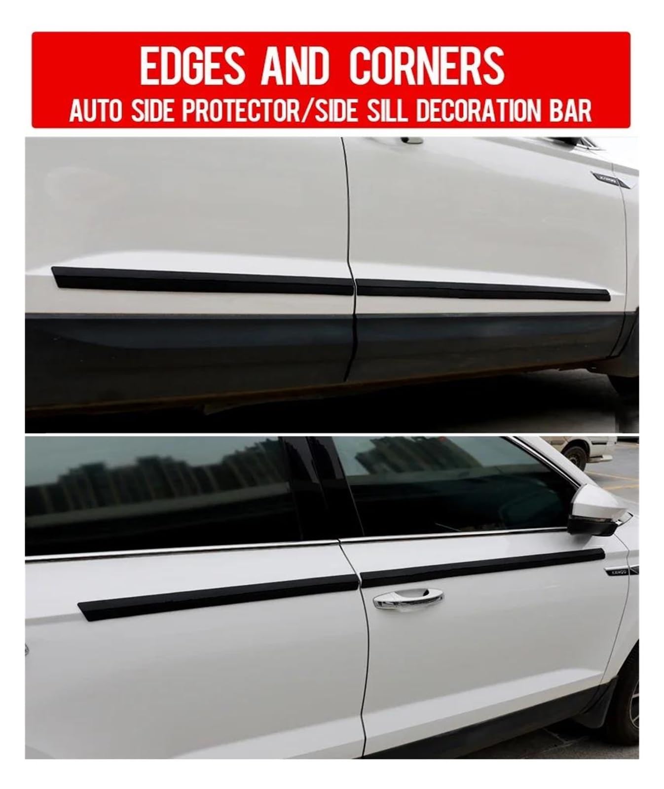 Junta Goma Puerta Impermeable Para Jeep Adecuado Para La Mayoría Los Automóviles Tira Anticolisión Protectora Lateral Universal Para Puerta Automóvil(Black 2x2)