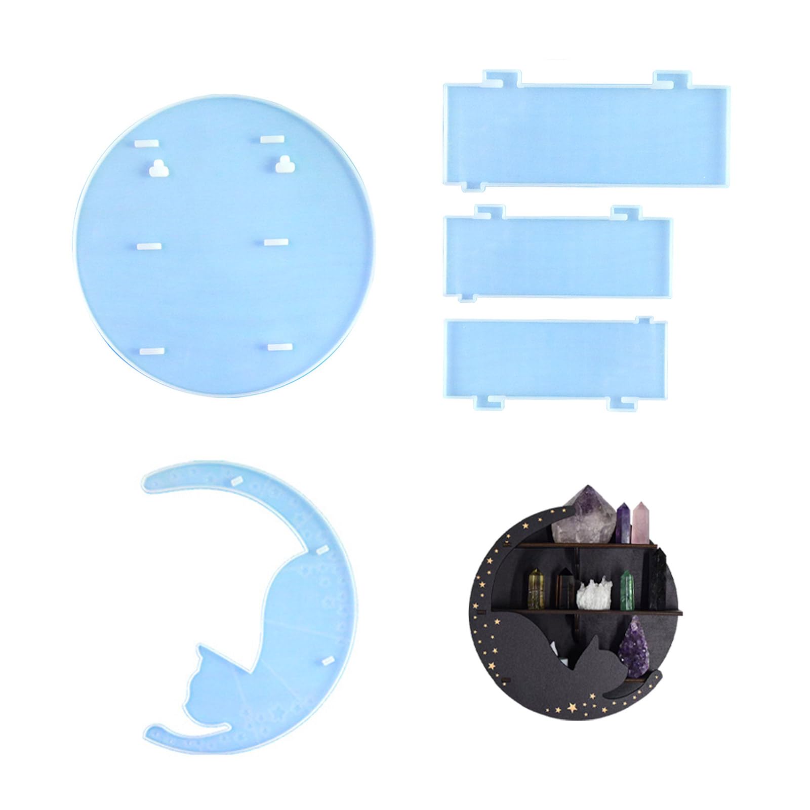 NEWFT Halloween Storage Rack Craft Shaped Wall Hanging Epoxy Casting Mold Ornament for Crafts