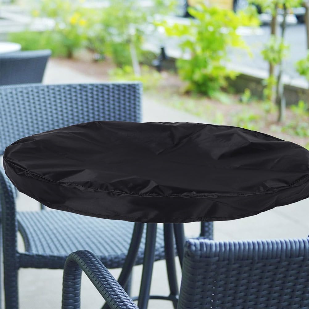 Mipcase 2 szt. Okrągły pokrowiec na stół: Oxford Cloth Ochraniacz na meble ogrodowe, odporny na warunki atmosferyczne - na patio, stolik kawowy, balkon,