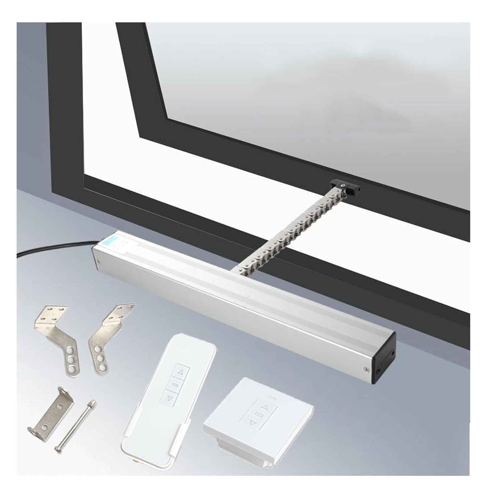 Elektrischer Fensteröffner-Stellantrieb, 24 V, Hub 300 mm – 800 mm, automatischer Kettenfensteröffner für Flügelfenster, Dachfenster, Dachlüftung, 24 V, nur Motor, 700 mm