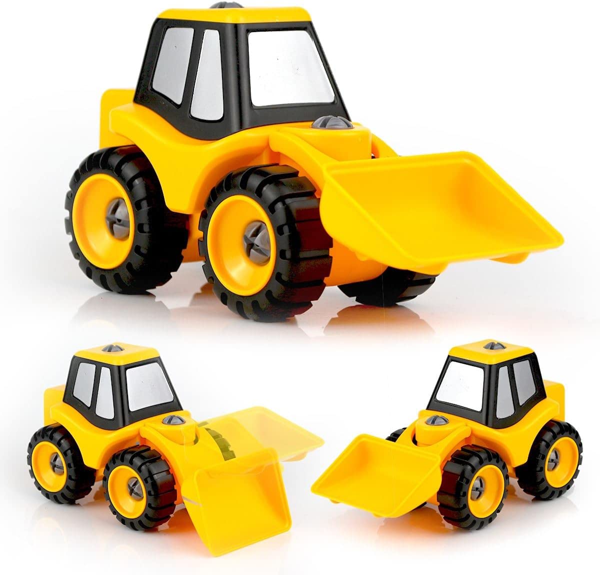 DD Retails Construction Bulldozer Toy with Screwdriver Tool || Pretend Play Construction Toy for Kids || Pull Back Construction Bulldozer Toy (Pack of 1)