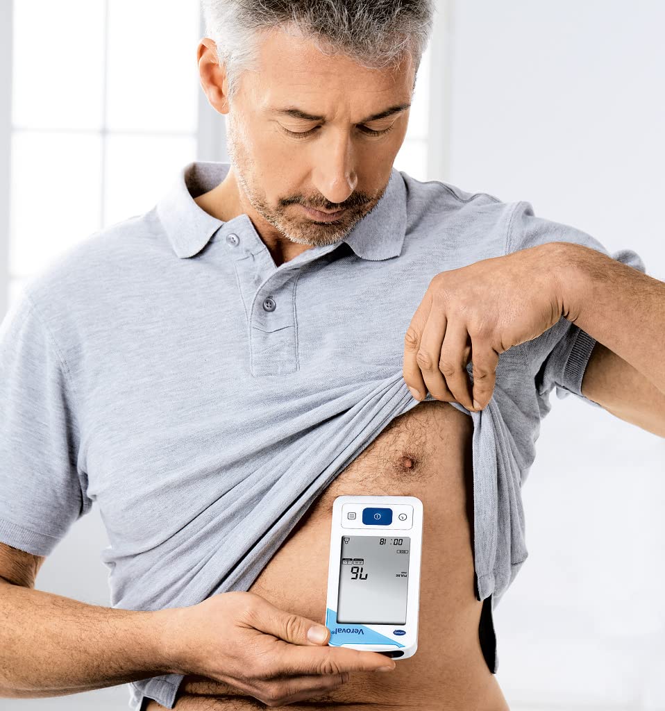 VEROVAL Tensiómetro de Brazo Digital con Monitor de ECG Portátil, Medidor de Tensión Arterial, Detecta Hipertensión y Arritmias, Talla Universal 22-42cm