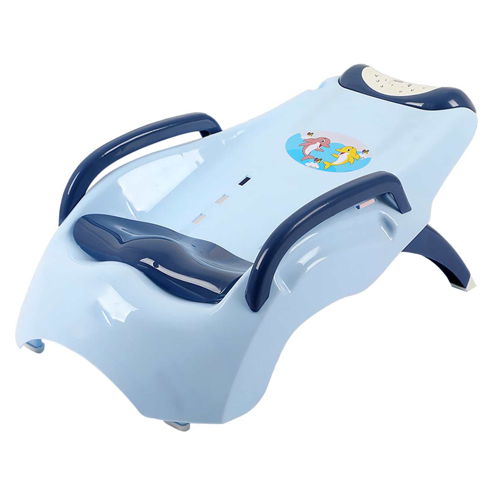 Generic Odżywka do Włosów dla Głowy Malucha Składany Fotel do Mycia Włosów w Salonie Ergonomiczne łóżko Szamponowe z Materiałem Polipropylenowym [oszczędność miejsca] (BLUE)