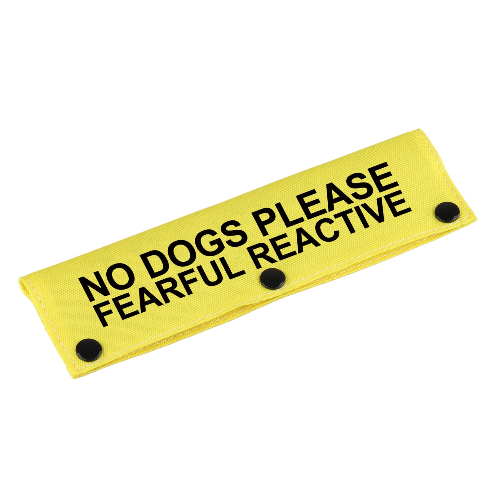 Funny Dog Leash Sleeve No Dogs Please Fearful Reactive Dog Leash Wrap Sleeve Alert Tag Pet Birthday Gift (Fearful Reactive-YE Sleeve)