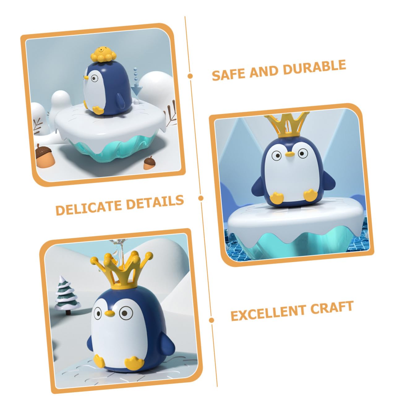 Juguete de Baño de Pingüino Eléctrico Rociado, 1 Juego Abs