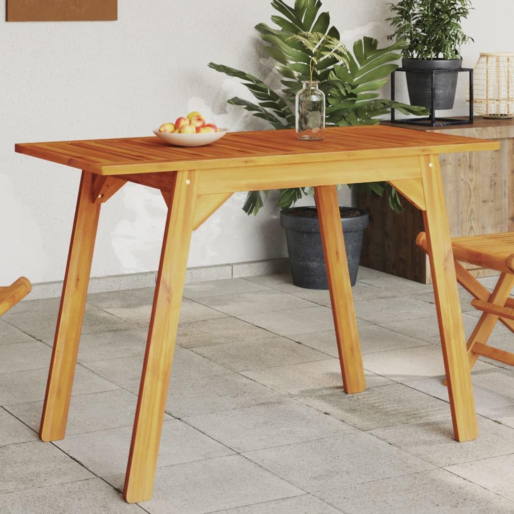 Stół ogrodowy 110 x 56 x 75 cm, wykonany z litego drewna akacjowego, odporny na warunki atmosferyczne, składany, na taras, balkon, do ogrodu, na stół do jadalni na zewnątrz