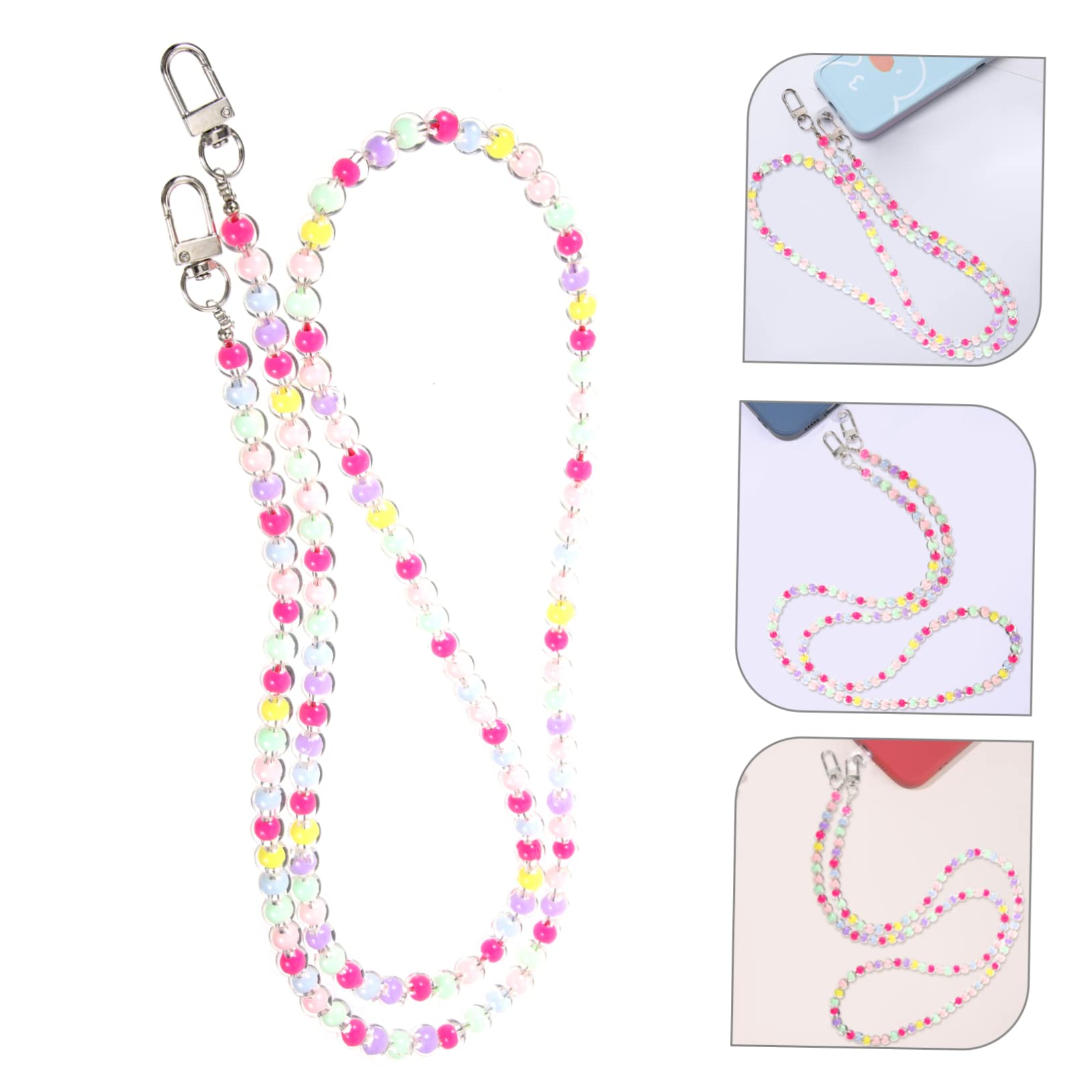 Gadpiparty 2 Piezas hebilla de cadena de teléfono móvil llavero pulsera cordón USB accesorios moviles accesorios para moviles Los telefonos correa de llavero cordón de el plastico