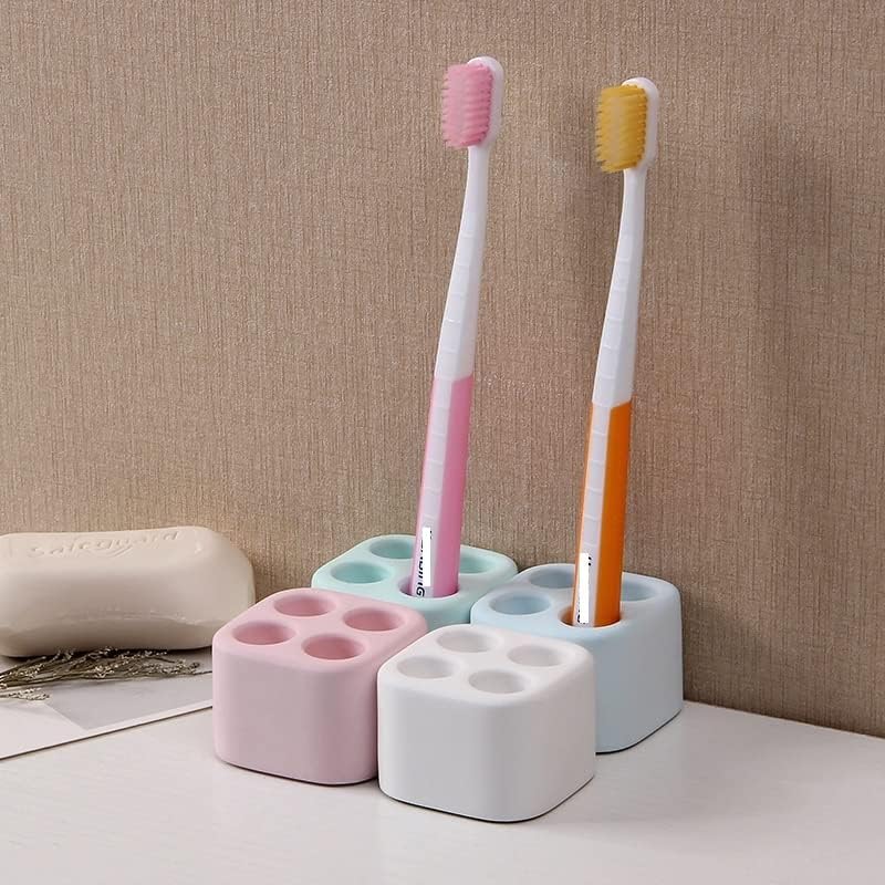 Toothbrush Holders,Toothbrush Holder Small Portable Toothbrush Organizer Creative Absorbent Toothbrush Holder Simple Household Bathroom Storage Rack(White) (White)