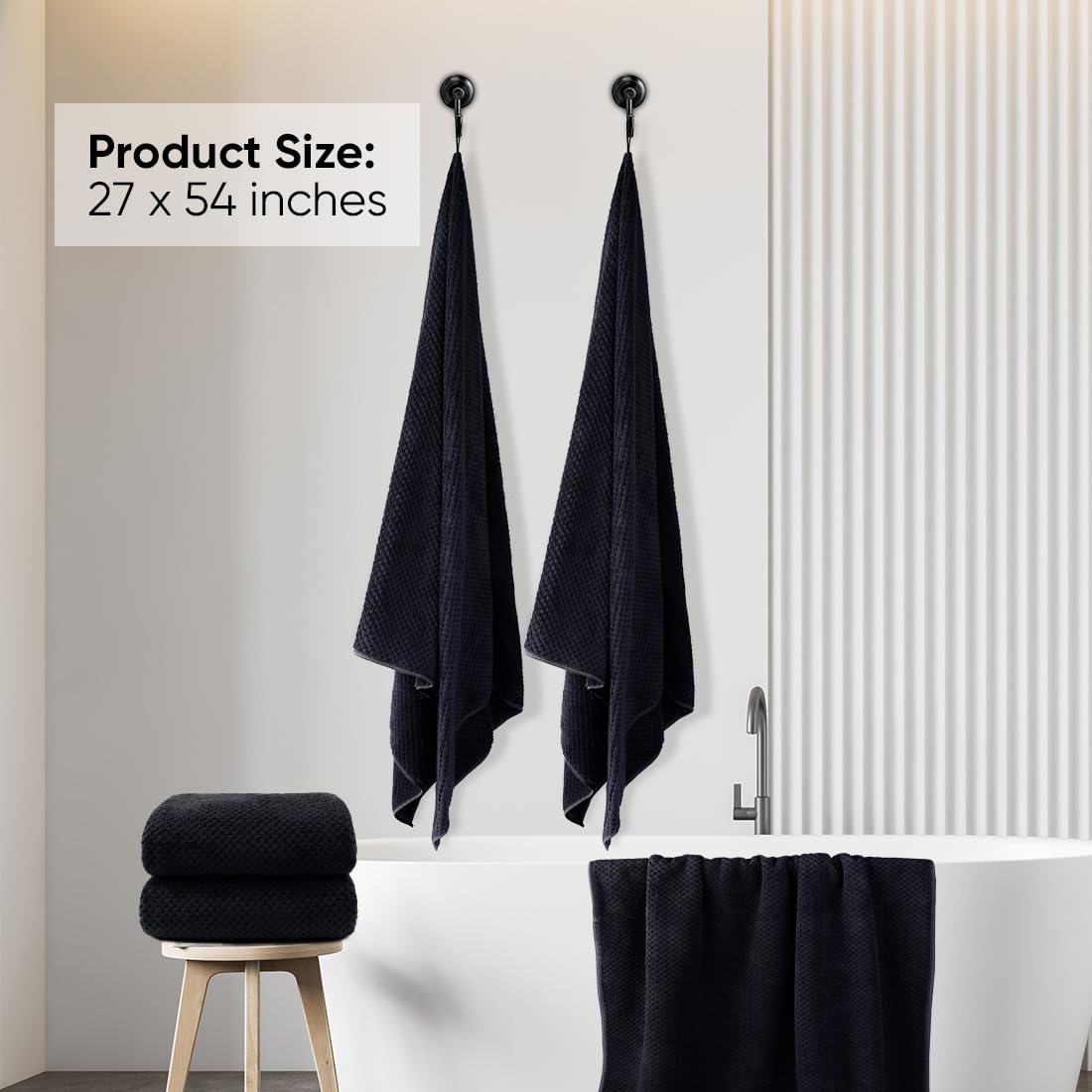 Amazon.com: HOMEXCEL Bath Towels Pack of 2, (27 x 54 Inches